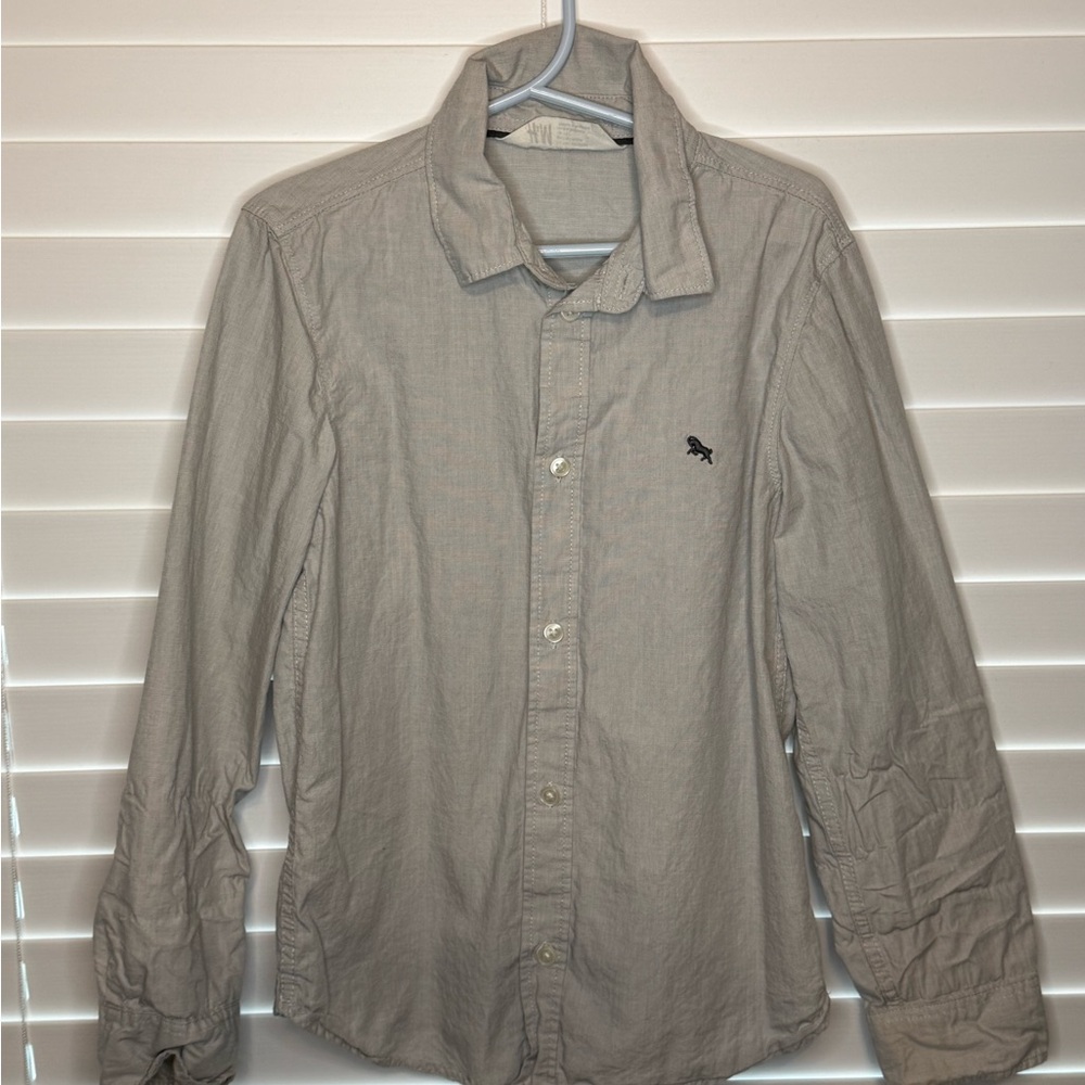 H&M Kids Light Gray Button-Down Shirt